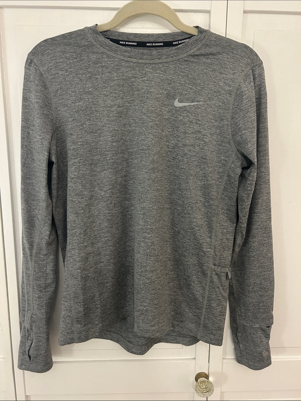 Nike Long-Sleeve Heather Grey Performance Top
